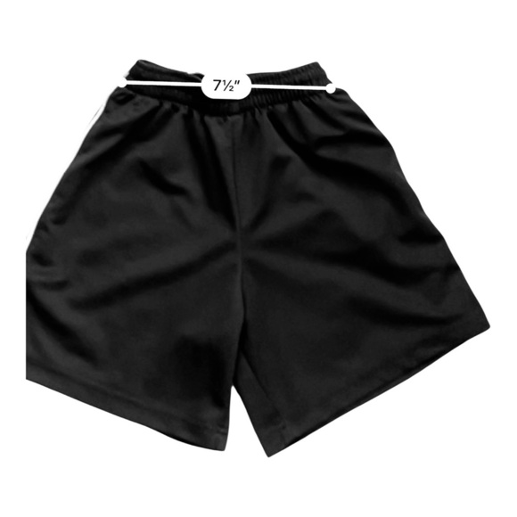 High Five casual black athletic shorts Youth M pull on elastic waist sidestripes - Picture 6 of 8